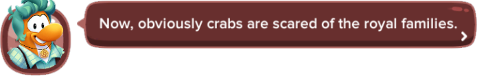 Crabs are scared of royal families